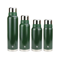 Thermos Outdoor Camping Stainless Steel Tumbler Vacuum Insulated Flask with Two Lids